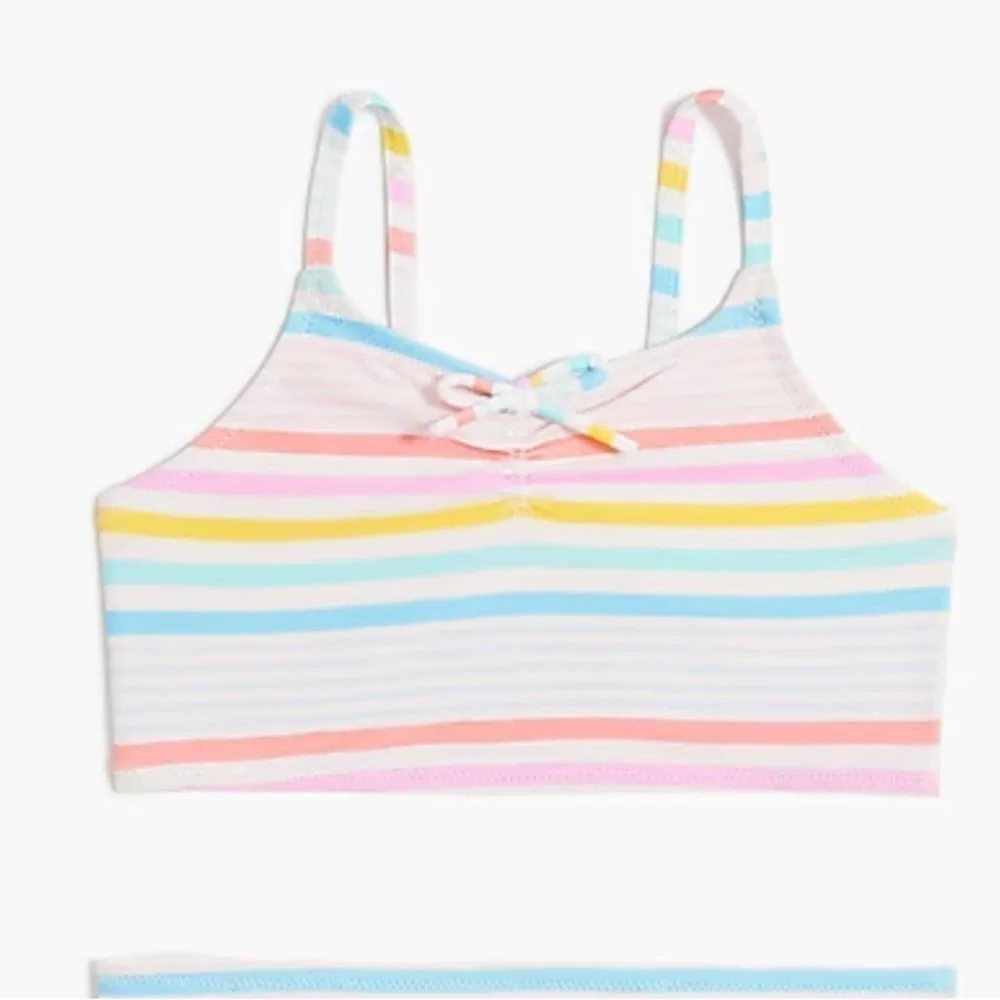 J crew girls striped bikini top
